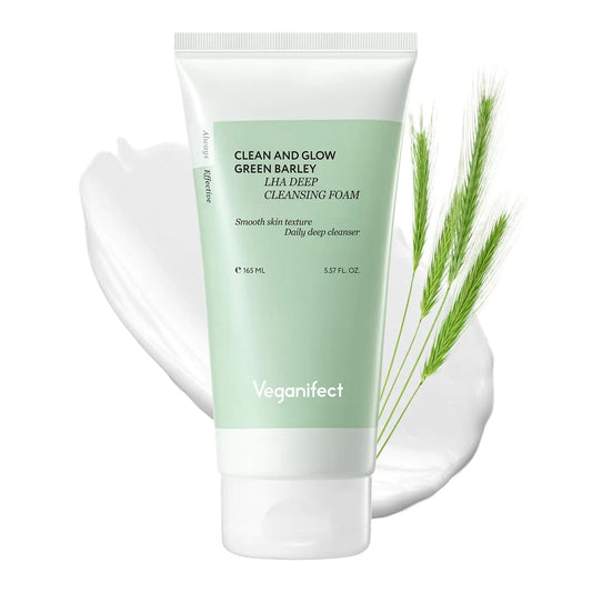 VEGANIFECT LHA Deep Cleansing Foam Acne Face Wash Blackhead Remover 5.57 Fl Oz