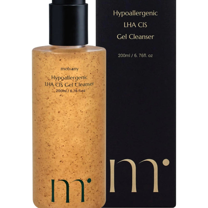 molvany LHA CIS Gel Cleanser Facial Wash Skincare for Pore Shrinking Face Moisturizing Makeup Whitehead & Blackhead Remover - 6.76 fl. oz