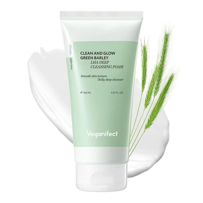 VEGANIFECT LHA Deep Cleansing Foam Acne Face Wash Blackhead Remover 5.57 Fl Oz